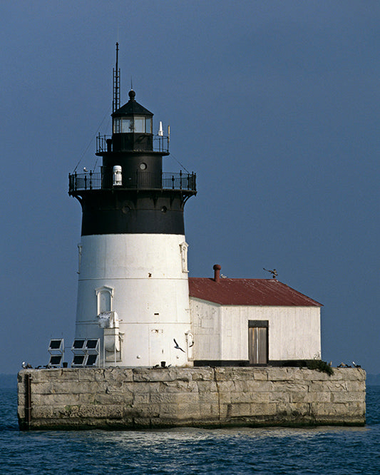 Detroit River Lighthouse on Lake Erie Fine Wall Art for Nautical Home Decor