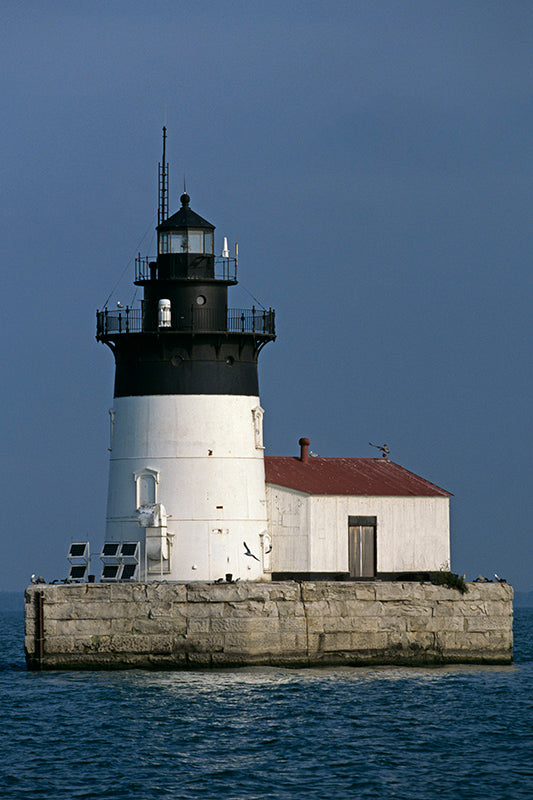 Detroit River Lighthouse on Lake Erie Fine Wall Art for Nautical Home Decor