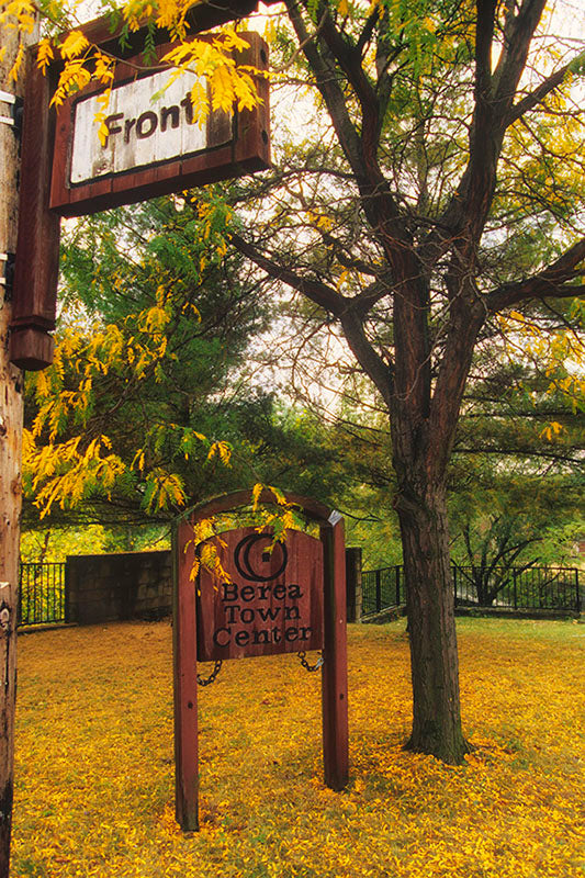 Berea Ohio Town Center at Corner of Front and Center a Historic Photo