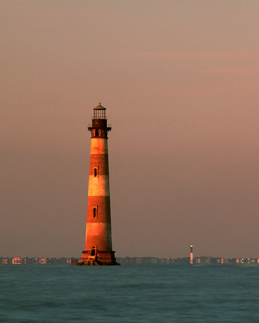 Morris Island Lighthouse with the Sulivans Island Lighthouse in the Background