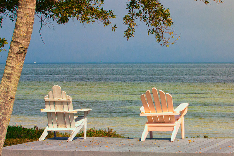Pair of Oddly Matched Adirondack Chairs