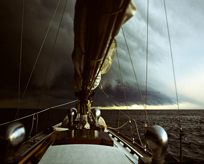 Classic Sailboat, Approaching a Storm On Lake Erie, Wall Decor