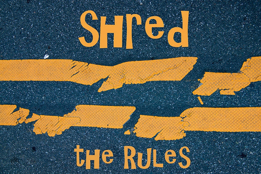Shred the Rules A broken double yellow line