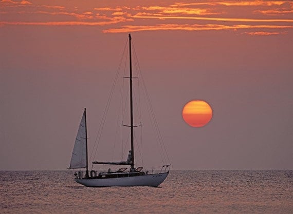 Ping Po at anchor by John Harmon