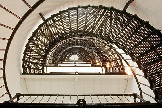 A Circular Staircase In a Lighthouse On Florida's East Coast  Photo