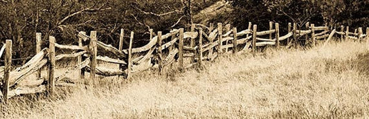 Sepia Toned Old Split Rail Fence on the Blue Ridge Parkway Fine Art photograph