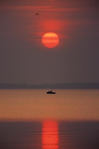 Western Lake Erie Sun Rise, Port Clinton, Ohio Wall Decor