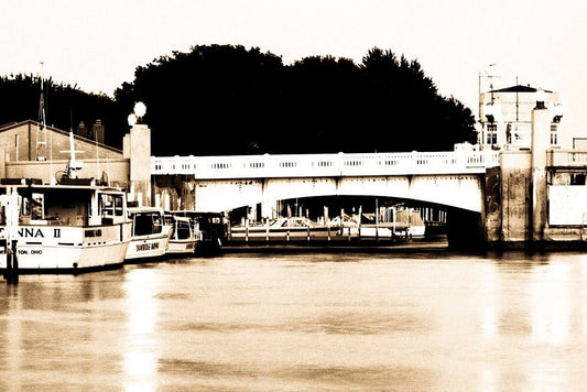 The Port Clinton Drawbridge Spanning the Portage River in Ottawa County Ohio Fine Art Panoramic Photo