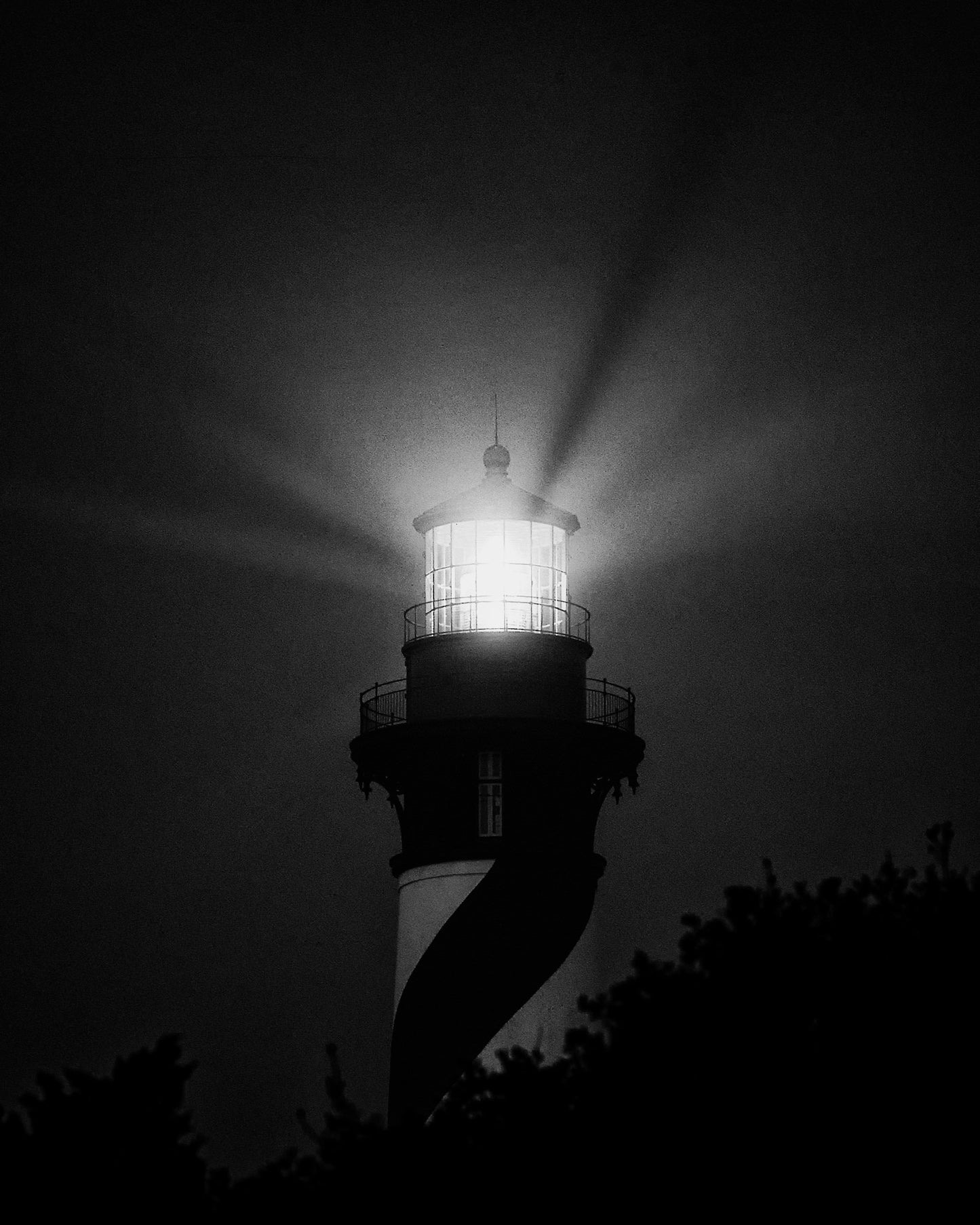 The lighthouse at Saint Augustine in the Fog Fine Art Photo