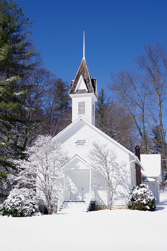 Antioch Methodist Church In Roaring Gap North Carolina on a Winter Day Fine Art Photo