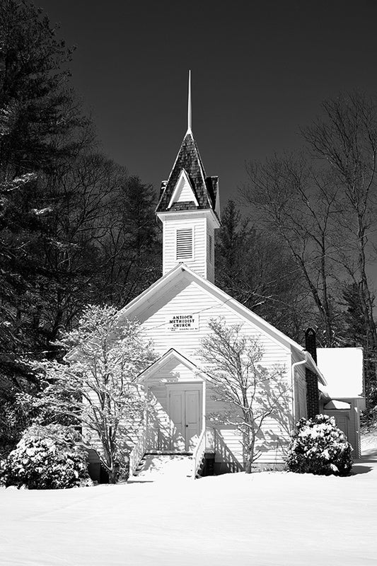 Antioch Methodist Church In Roaring Gap North Carolina on a Winter Day Fine Art Photo